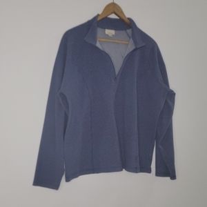 Blue LL Bean 1/4 Zip Pullover XL